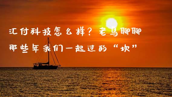汇付科技怎么样？老鸟聊聊那些年我们一起过的“坎”_https://qh.lansai.wang_新股数据_第1张