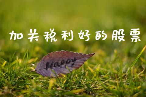加关税利好的股票_https://qh.lansai.wang_期货理财_第1张