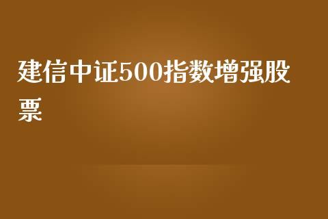 建信中证500指数增强股票_https://qh.lansai.wang_期货喊单_第1张