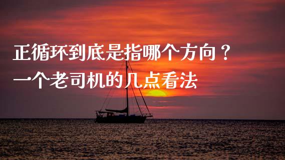正循环到底是指哪个方向？一个老司机的几点看法_https://qh.lansai.wang_新股数据_第1张