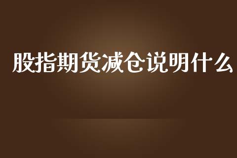 股指期货减仓说明什么_https://qh.lansai.wang_期货怎么玩_第1张