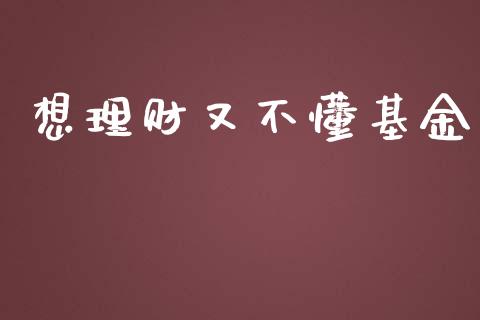 想理财又不懂基金_https://qh.lansai.wang_期货理财_第1张