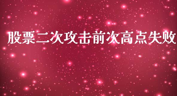 股票二次攻击前次高点失败_https://qh.lansai.wang_期货理财_第1张