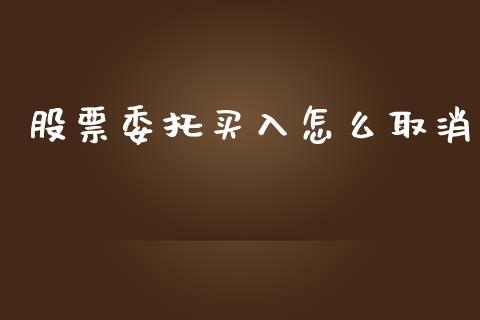 股票委托买入怎么取消_https://qh.lansai.wang_期货理财_第1张