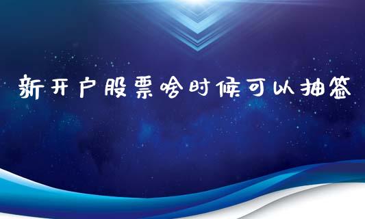 新开户股票啥时候可以抽签_https://qh.lansai.wang_期货喊单_第1张