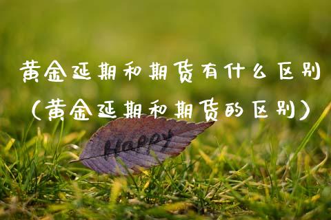 黄金延期和期货有什么区别（黄金延期和期货的区别）_https://qh.lansai.wang_期货喊单_第1张