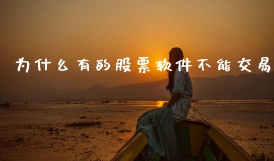 为什么有的股票软件不能交易_https://qh.lansai.wang_新股数据_第1张