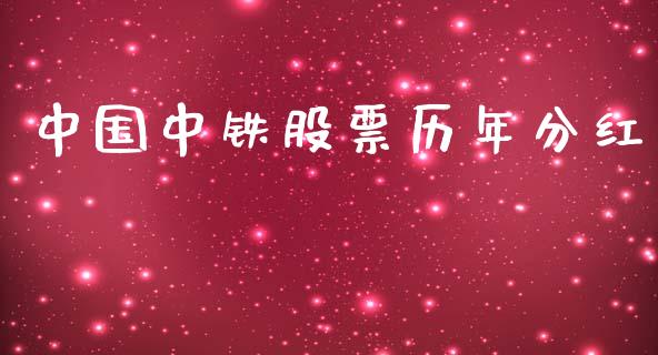 中国中铁股票历年分红_https://qh.lansai.wang_期货喊单_第1张