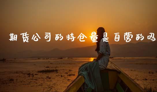 期货公司的持仓量是自营的吗_https://qh.lansai.wang_期货理财_第1张