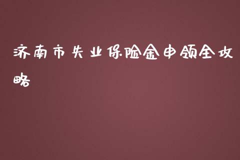 济南市失业保险金申领全攻略_https://qh.lansai.wang_股票新闻_第1张