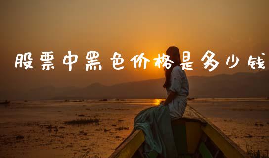 股票中黑色价格是多少钱_https://qh.lansai.wang_期货理财_第1张