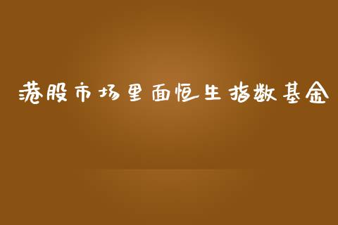 港股市场里面恒生指数基金_https://qh.lansai.wang_期货理财_第1张