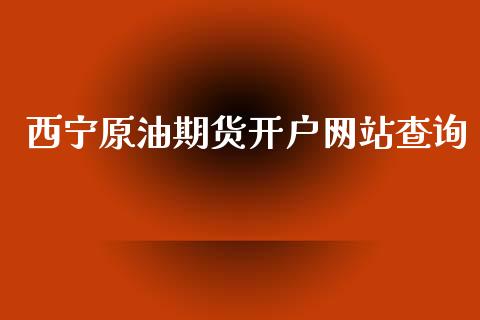 西宁原油期货开户网站查询_https://qh.lansai.wang_期货怎么玩_第1张