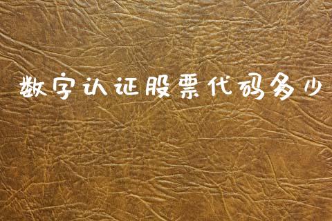 数字认证股票代码多少_https://qh.lansai.wang_期货怎么玩_第1张