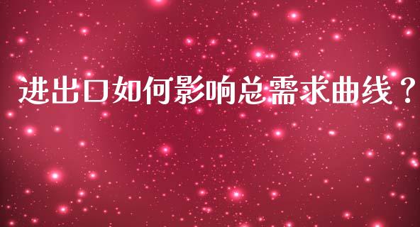 进出口如何影响总需求曲线？_https://qh.lansai.wang_期货理财_第1张