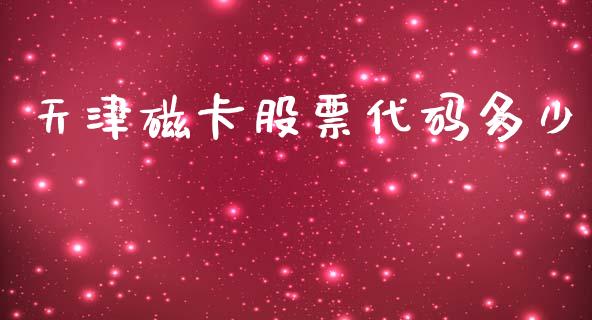 天津磁卡股票代码多少_https://qh.lansai.wang_期货理财_第1张