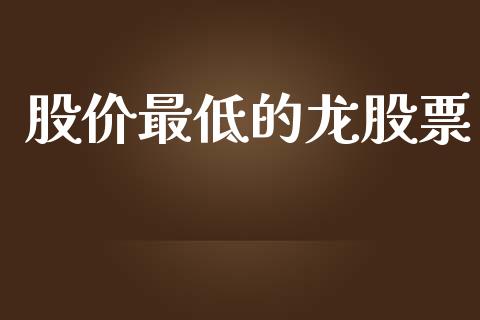 股价最低的龙股票_https://qh.lansai.wang_新股数据_第1张