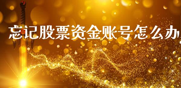 忘记股票资金账号怎么办_https://qh.lansai.wang_期货喊单_第1张