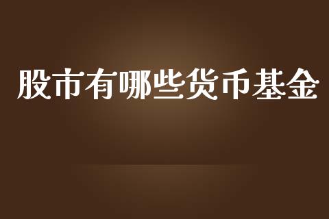 股市有哪些货币基金_https://qh.lansai.wang_期货理财_第1张