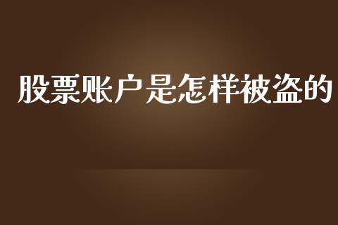 股票账户是怎样被盗的_https://qh.lansai.wang_新股数据_第1张