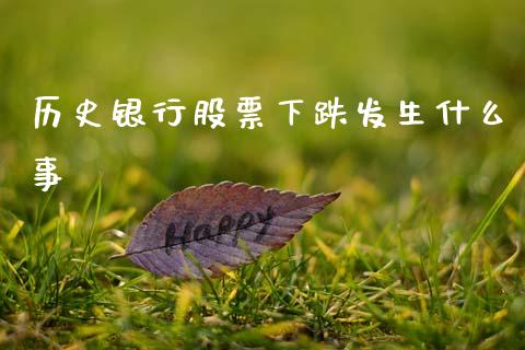 历史银行股票下跌发生什么事_https://qh.lansai.wang_期货喊单_第1张