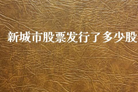 新城市股票发行了多少股_https://qh.lansai.wang_期货喊单_第1张