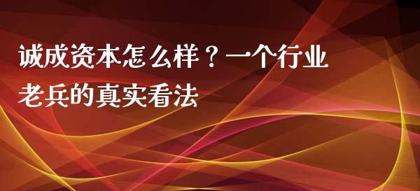 诚成资本怎么样？一个行业老兵的真实看法_https://qh.lansai.wang_期货喊单_第1张