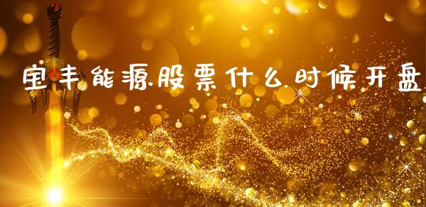 宝丰能源股票什么时候开盘_https://qh.lansai.wang_新股数据_第1张