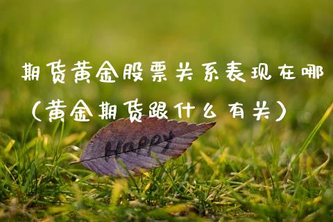 期货黄金股票关系表现在哪（黄金期货跟什么有关）_https://qh.lansai.wang_股票技术分析_第1张