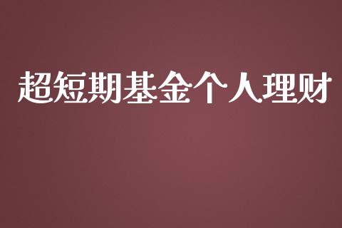 超短期基金个人理财_https://qh.lansai.wang_期货理财_第1张