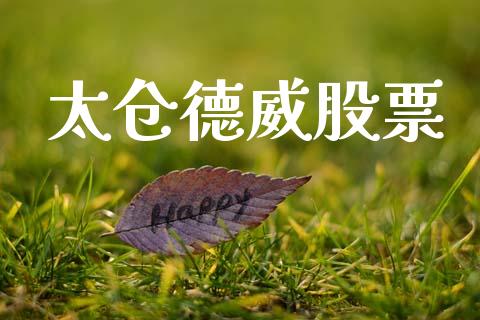 太仓德威股票_https://qh.lansai.wang_期货怎么玩_第1张
