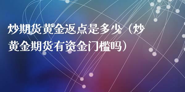 炒期货黄金返点是多少（炒黄金期货有资金门槛吗）_https://qh.lansai.wang_期货怎么玩_第1张