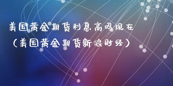 美国黄金期货利息高吗现在（美国黄金期货新浪财经）_https://qh.lansai.wang_股票技术分析_第1张