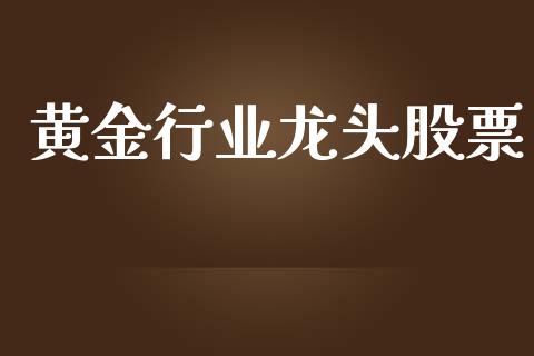 黄金行业龙头股票_https://qh.lansai.wang_新股数据_第1张