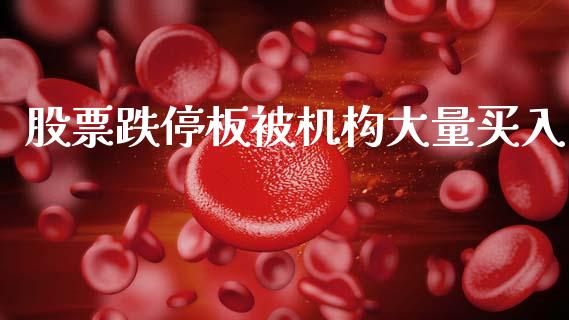 股票跌停板被机构大量买入_https://qh.lansai.wang_期货理财_第1张