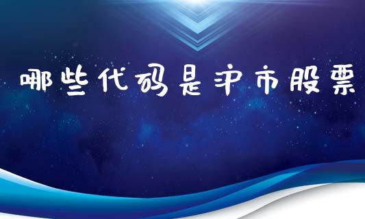 哪些代码是沪市股票_https://qh.lansai.wang_期货理财_第1张