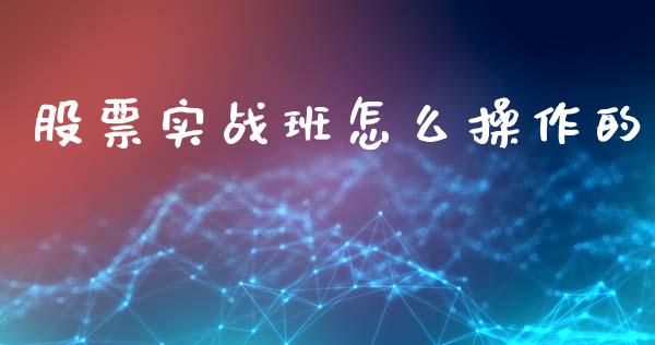 股票实战班怎么操作的_https://qh.lansai.wang_期货怎么玩_第1张