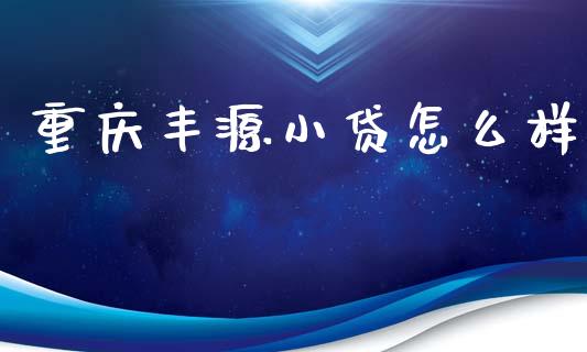 重庆丰源小贷怎么样_https://qh.lansai.wang_期货喊单_第1张