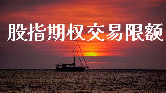股指期权交易限额_https://qh.lansai.wang_期货理财_第1张
