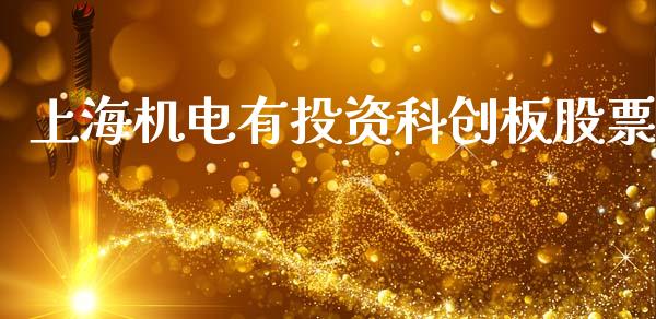 上海机电有投资科创板股票_https://qh.lansai.wang_期货怎么玩_第1张