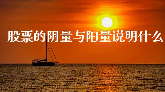 股票的阴量与阳量说明什么_https://qh.lansai.wang_期货喊单_第1张