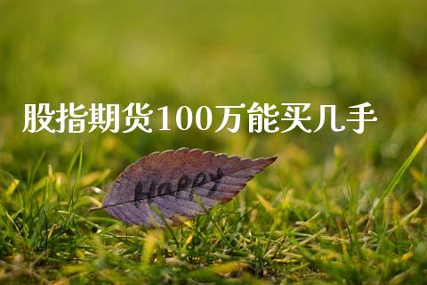 股指期货100万能买几手_https://qh.lansai.wang_期货怎么玩_第1张