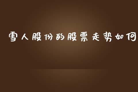 雪人股份的股票走势如何_https://qh.lansai.wang_新股数据_第1张