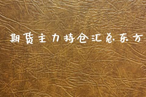 期货主力持仓汇总东方_https://qh.lansai.wang_期货理财_第1张