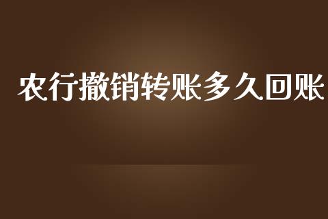 农行撤销转账多久回账_https://qh.lansai.wang_股票技术分析_第1张