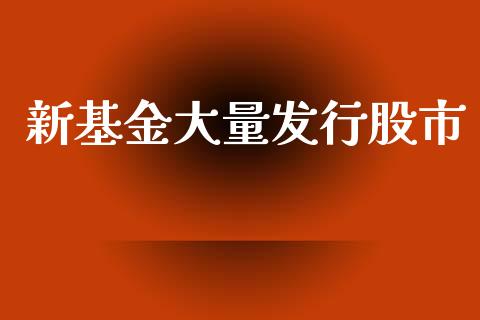 新基金大量发行股市_https://qh.lansai.wang_期货理财_第1张