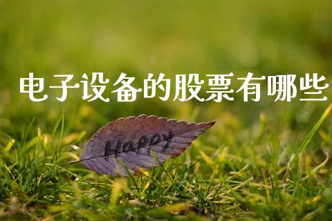 电子设备的股票有哪些_https://qh.lansai.wang_新股数据_第1张