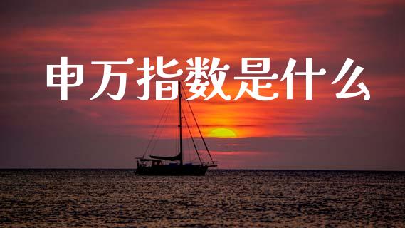 申万指数是什么_期货喊单_第1张_起点期货网 申万指数是什么_https://qh.lansai.wang_期货喊单_第1张