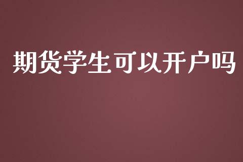 期货学生可以开户吗_https://qh.lansai.wang_海康威视股票_第1张