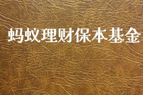 蚂蚁理财保本基金_https://qh.lansai.wang_期货理财_第1张